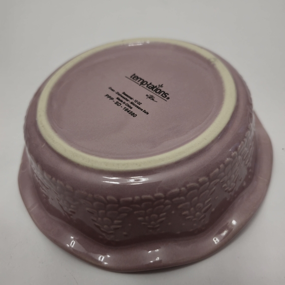 Set of 3 Temptations Cup Loaf Pan Bowl Christmas Trees Lavender Holiday - Picture 9 of 16